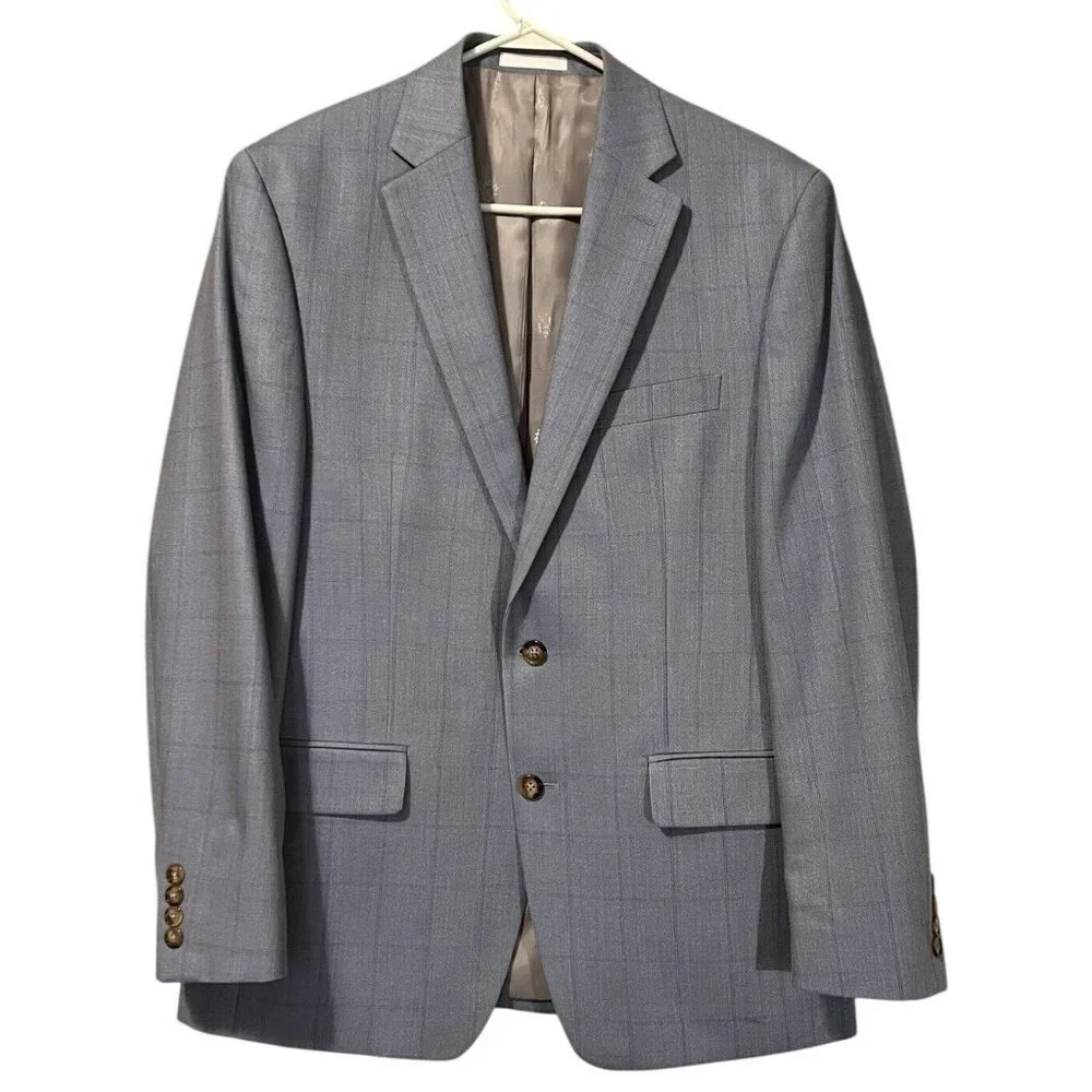 Lauren Ralph Lauren Blazer Men’s 40R‎ Blue Silk Wool Blend Career Classic